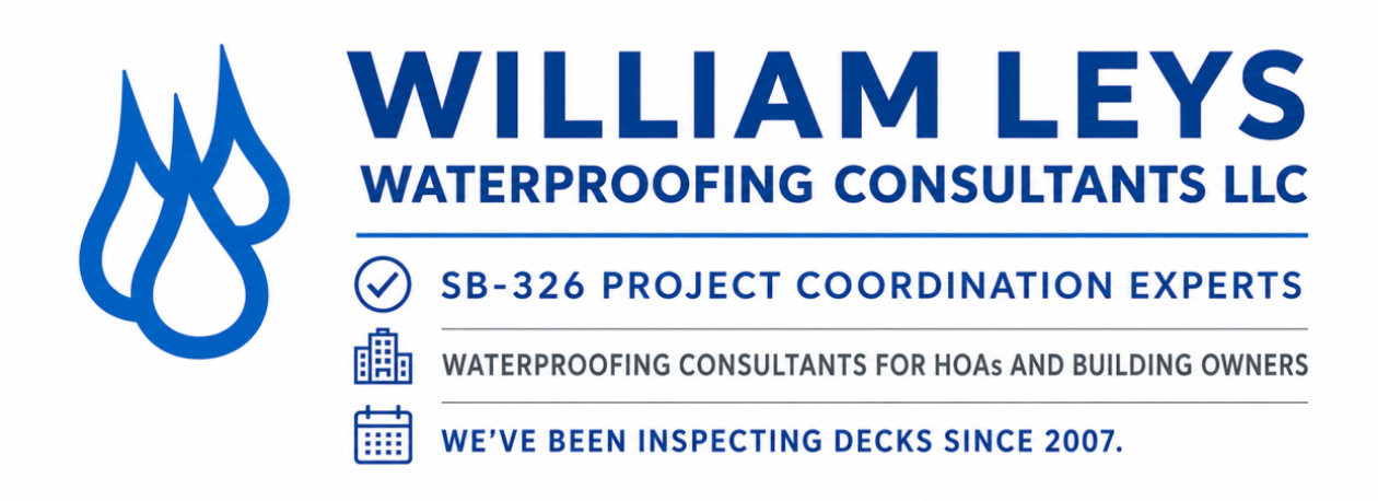 Call 805-801-2380! We're The Experts in Coordinating Your SB 326 EEE Inspections * Waterproofing Consultants * Leak Investigations